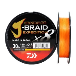 Daiwa J-Braid Expedition 8B Smash Orange 150m İp Misina - 1