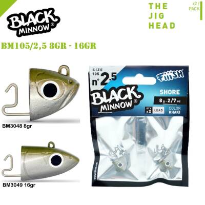 Fiiish Black Minnow BM105/2,5 2X Jig Head - 1