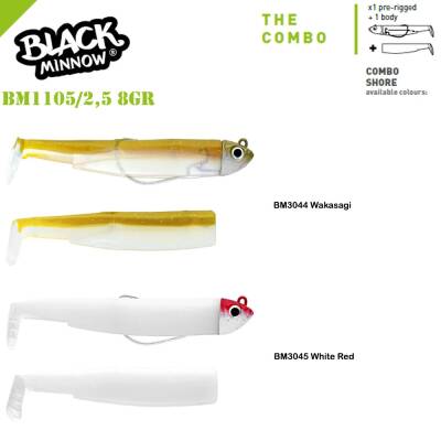 Fiiish Black Minnow BM105/2,5 2X+1 Combo Shore 8gr Silikon Yem - 1