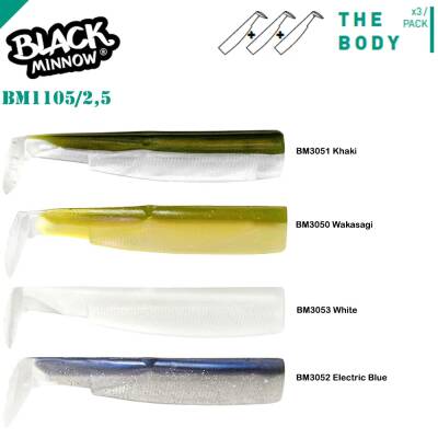 Fiiish Black Minnow BM105/2,5 3X Gövde Silikon Yem - 1