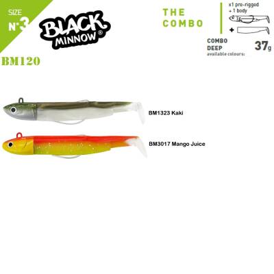 Fiiish Black Minnow BM120/3 2X+1 Combo Deep Silikon Yem - 1