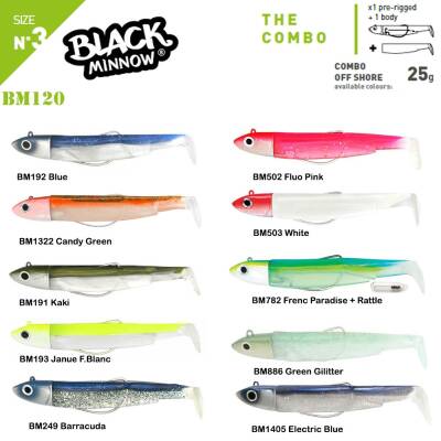 Fiiish Black Minnow BM120/3 2X+1 Combo Off Shore Silikon Yem - 1