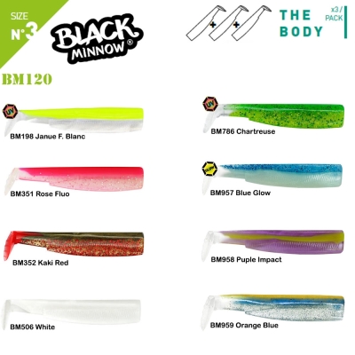 Fiiish Black Minnow BM120/3 3X Gövde Silikon Yem - 2