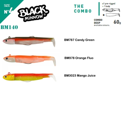 Fiiish Black Minnow BM140/4 2X+1 Combo Deep Silikon Yem - 1