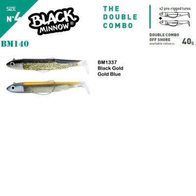 Fiiish Black Minnow BM140/4 2X+2 Double Combo Off Shore Silikon Yem - 1