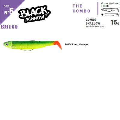 Fiiish Black Minnow BM160/5 2X+1 Combo Shallow Silikon Yem - 1