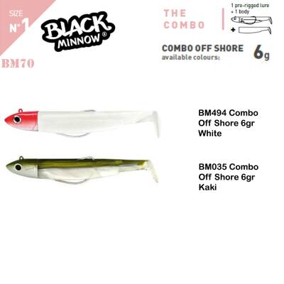 Fiiish Black Minnow BM70/1 2X+1 Combo Off Shore Silikon Yem - 1