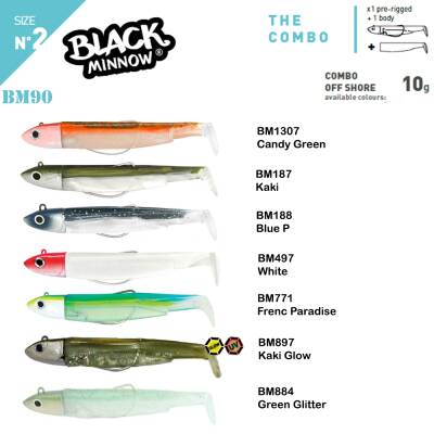 Fiiish Black Minnow BM90/2 2X+1 Combo Off Shore Silikon Yem - 1