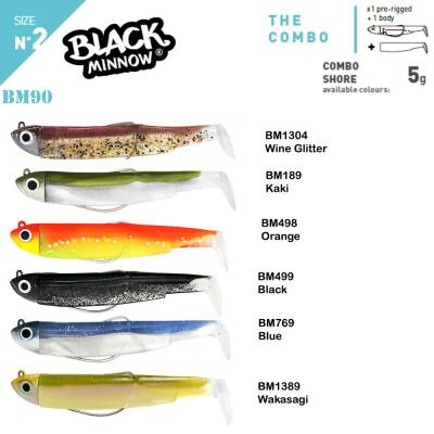 Fiiish Black Minnow BM90/2 2X+1 Combo Shore Silikon Yem - 1