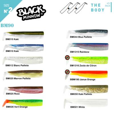 Fiiish Black Minnow BM90/2 3X Gövde Silikon Yem - 1