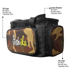 Fishika Tackle Bag Camouflage Black Balıkçı Malzeme Çantası - 2