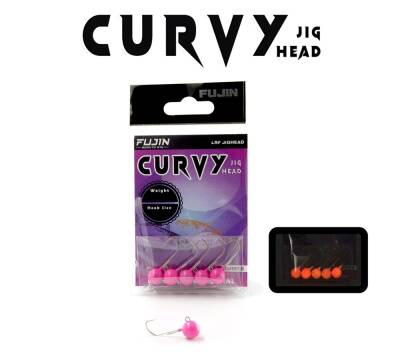 Fujin Curvy Pink Glow Jig Head - 1