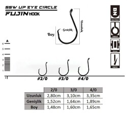 Fujin SSW Up Eye Circle Delikli İğne - 2