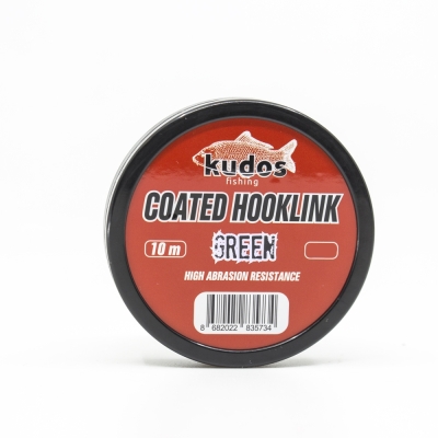 Kudos Coated Hooklink Green 10m Leader - 1