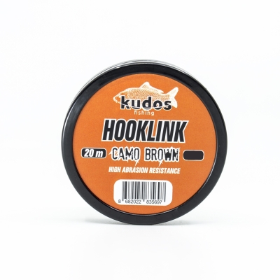 Kudos Hooklink Camo Brown 20m Leader - 1