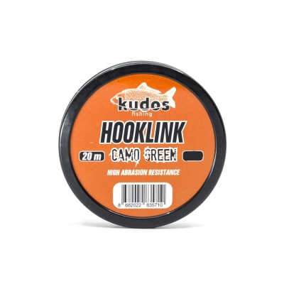 Kudos Hooklink Camo Green 20m Leader - 1