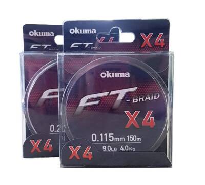 Okuma Ft-4 Braided Line 150m Grey İp Misina - 2