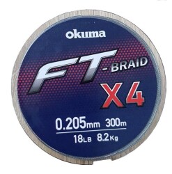 Okuma Ft-4 Braided Line 300m Grey İp Misina - 1