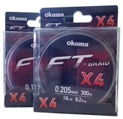 Okuma Ft-4 Braided Line 300m Grey İp Misina - 2