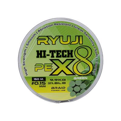 Ryuji HI-Tech PE 8B Green 150m İp Misina - 2