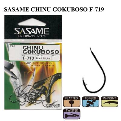 Sasame Chinu Gokuboso F-719 Black Nickel İğne - 1