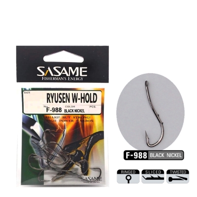 Sasame Ryusen W-Hold Black F-988 Serisi Olta İğnesi - 1