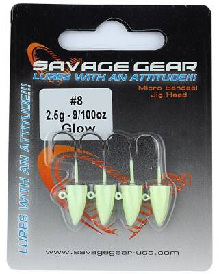 Savage gear LRF Micro Sandeel Glow Jig Head - 2